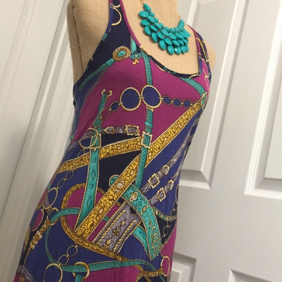 Hi Low Maxi Belt Chain Summer Dress - Picture 2 of 8